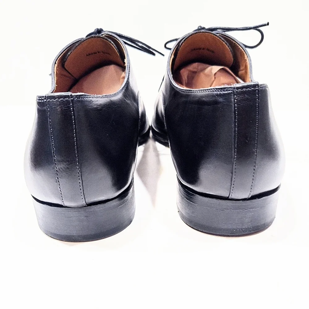 Magnanni Alpin Black Leather Cap Toe Oxford Dress Shoes Men 14M 18437 Made Spain